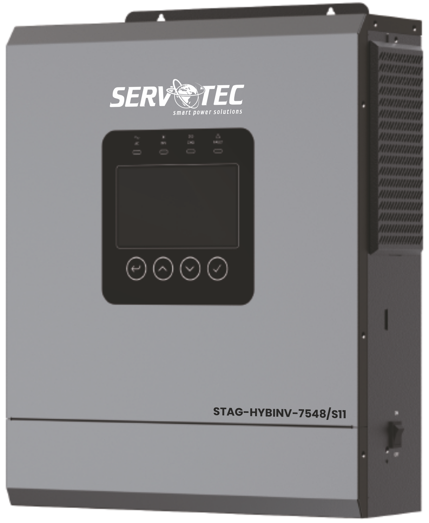 Sparkle Series 7.5KVA-48Vdc Hybrid Solar Inverter with Grid Feed, WiFi Monitoring, MPPT Technology, Supports Lithium & Lead Acid Battery | Model STAG-HYBINV-7548/S11 -IP66