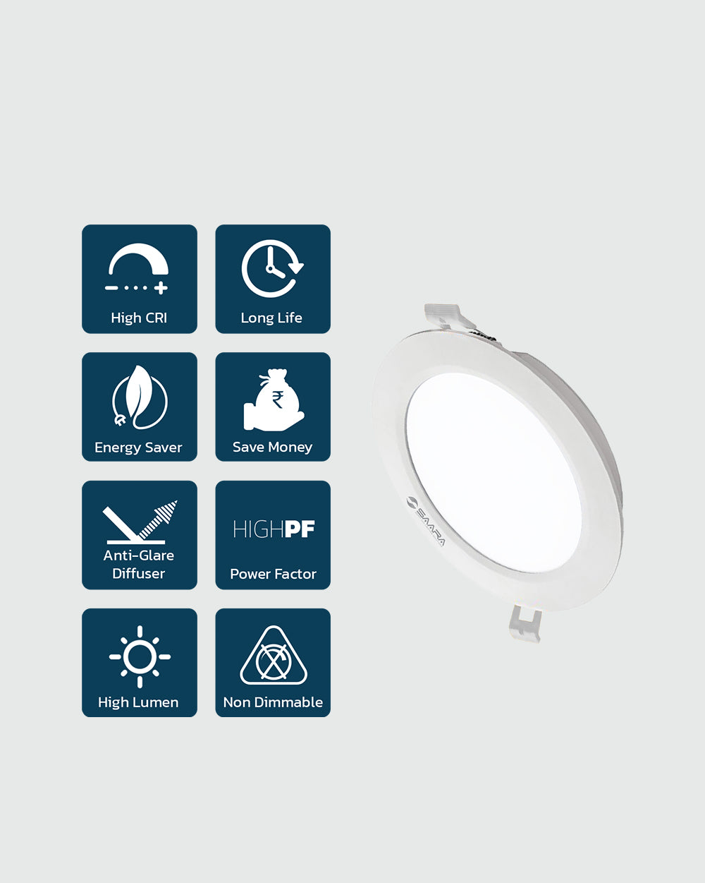 SAARA LED Panel Light Round