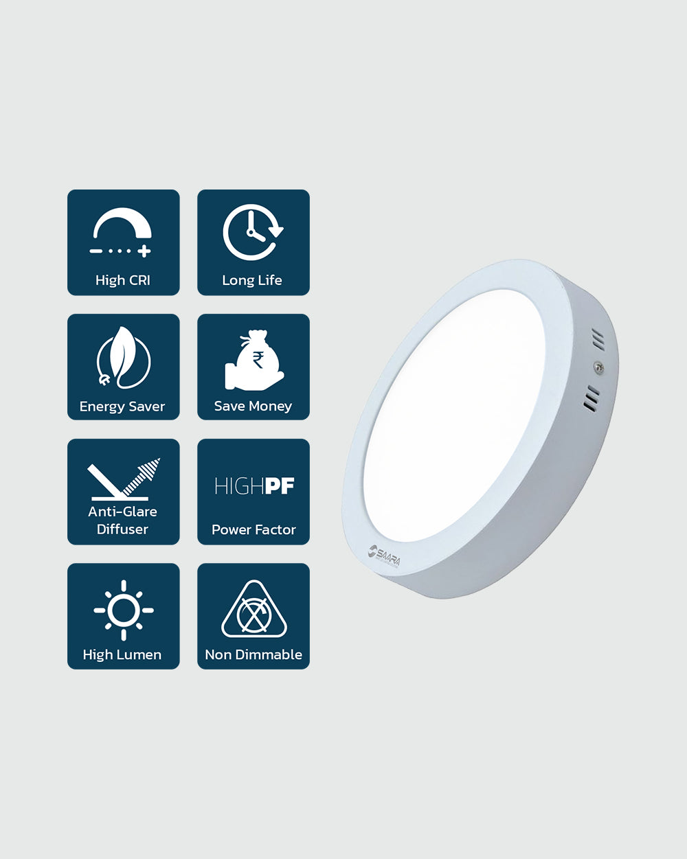 SAARA LED Panel Light Round Surface