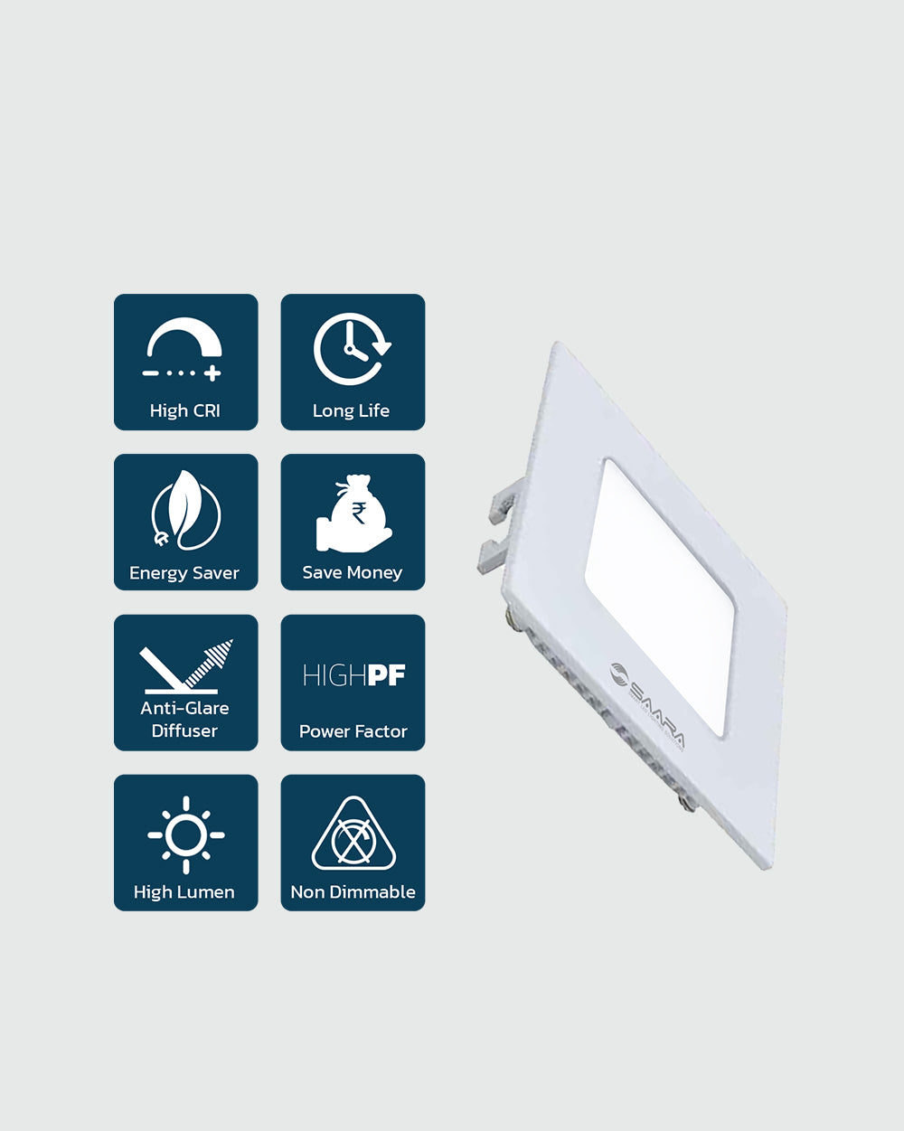 SAARA LED Panel Light Square