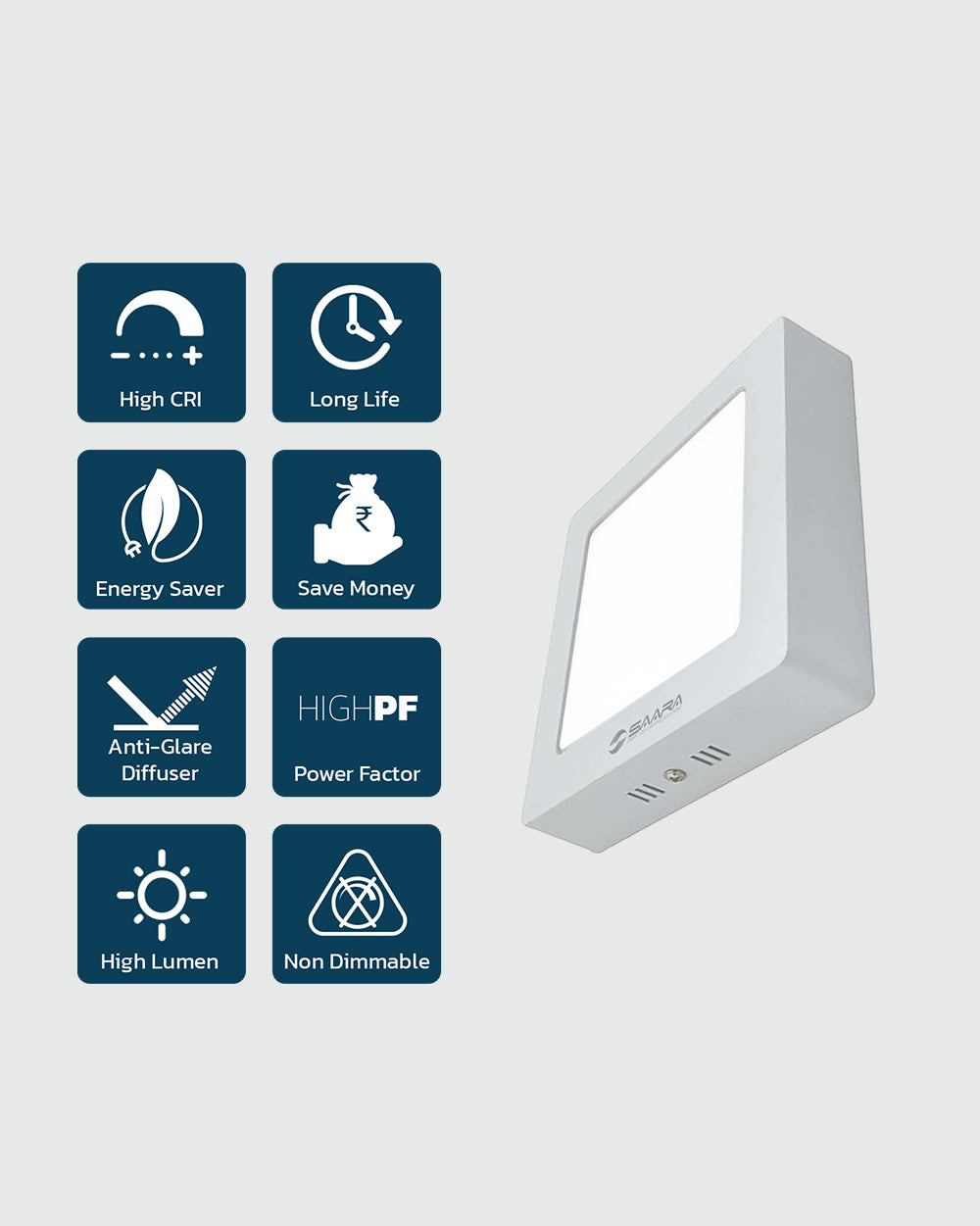 SAARA Panel Light Square Surface