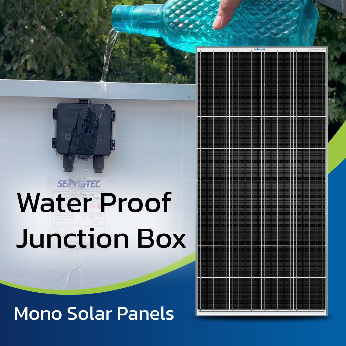 Servotech Monocrystalline 415 Watt 24V  Solar Panel with A+ Grade 72 Solar Cells  | Best Solar Power Solution for Home & Ofiices