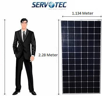 Servotech Monocrystalline 415 Watt 24V  Solar Panel with A+ Grade 72 Solar Cells  | Best Solar Power Solution for Home & Ofiices