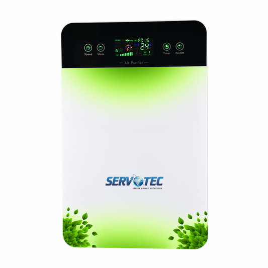 Servotech Air Purifier For Living room,Bedroom&Office |13 Hepa Filter|CADR 180m3/h|Smart Digital Display|Remote Control| Portable Room Air Purifier
