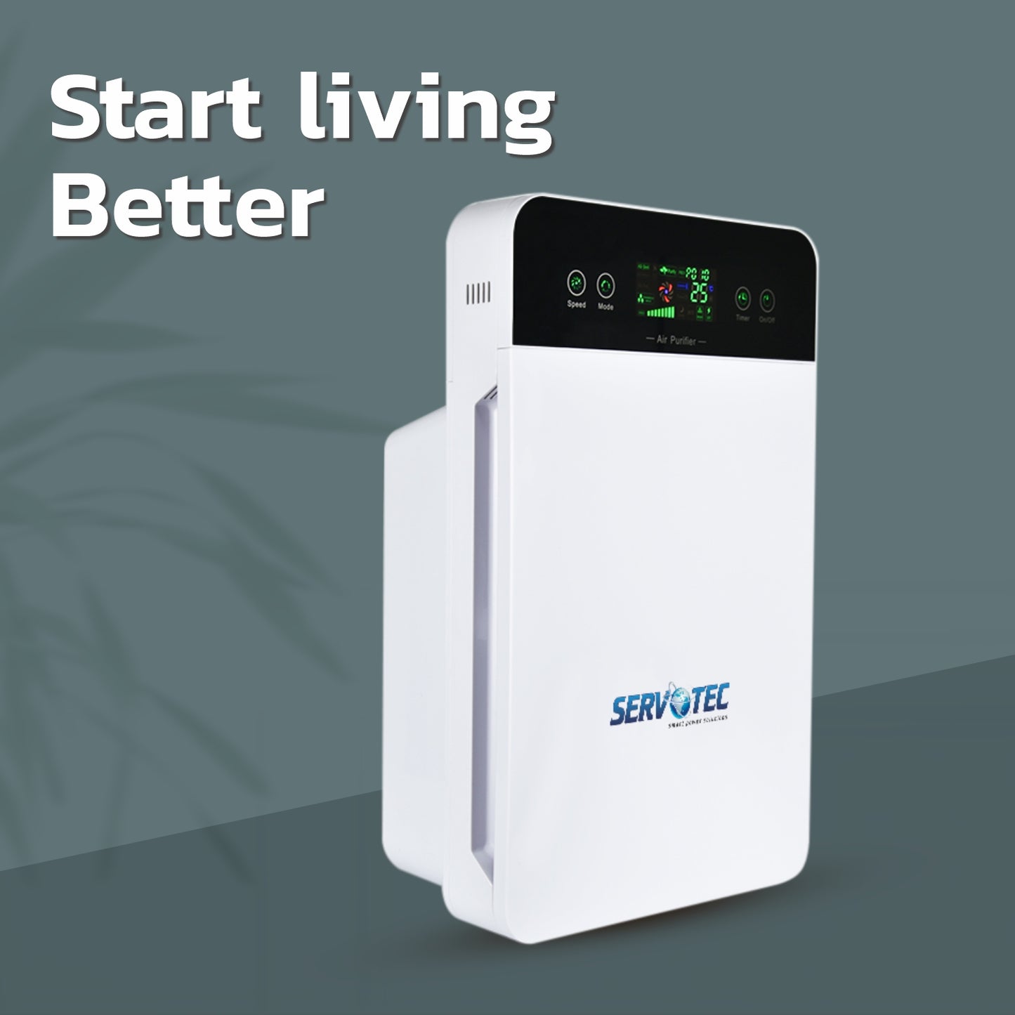 Servotech Air Purifier For Living room,Bedroom&Office |13 Hepa Filter|CADR 180m3/h|Smart Digital Display|Remote Control| Portable Room Air Purifier