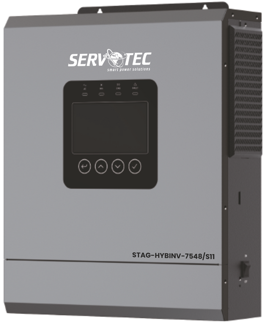 Sparkle Series 7.5KVA-48Vdc Hybrid Solar Inverter with Grid Feed, WiFi Monitoring, MPPT Technology, Supports Lithium & Lead Acid Battery | Model STAG-HYBINV-7548/S11 -IP66