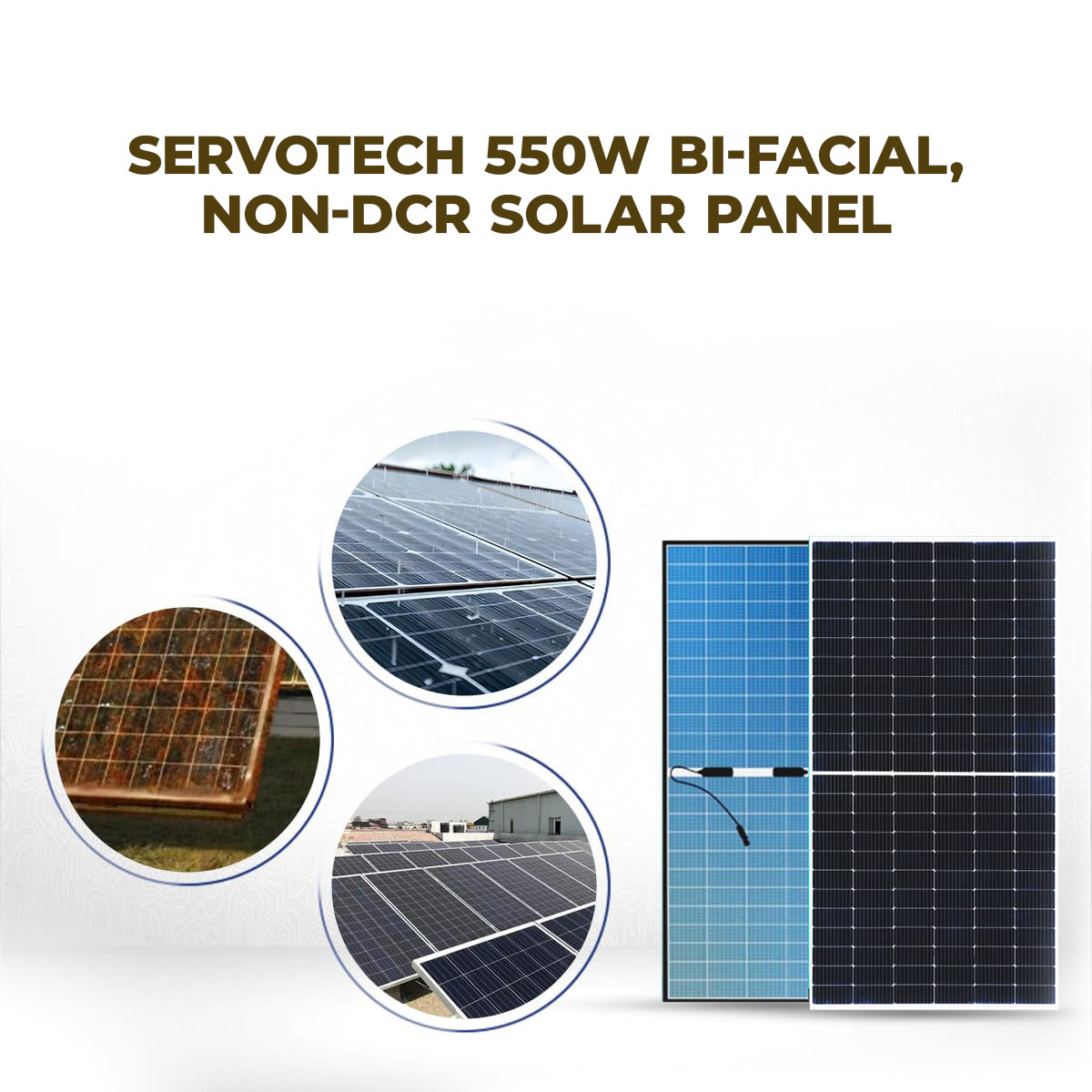 550W/24V Bifacial Half-Cut Mono PERC Non-DCR Solar Panel (Pack of 2 – 1100W Total) | 144 Cells | 25-Year Performance Warranty