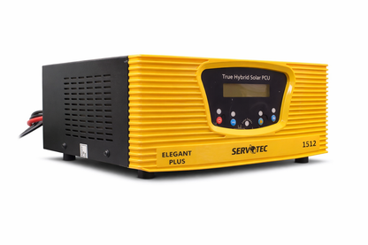 Servotech 1000VA/12V Off Grid PWM Solar Inverter | Pure Sine Wave Solar Inverter for Home | 1kVA Solar Power Backup with Built-in Charge Controller |Pack Of 1|Elegant Plus 1512
