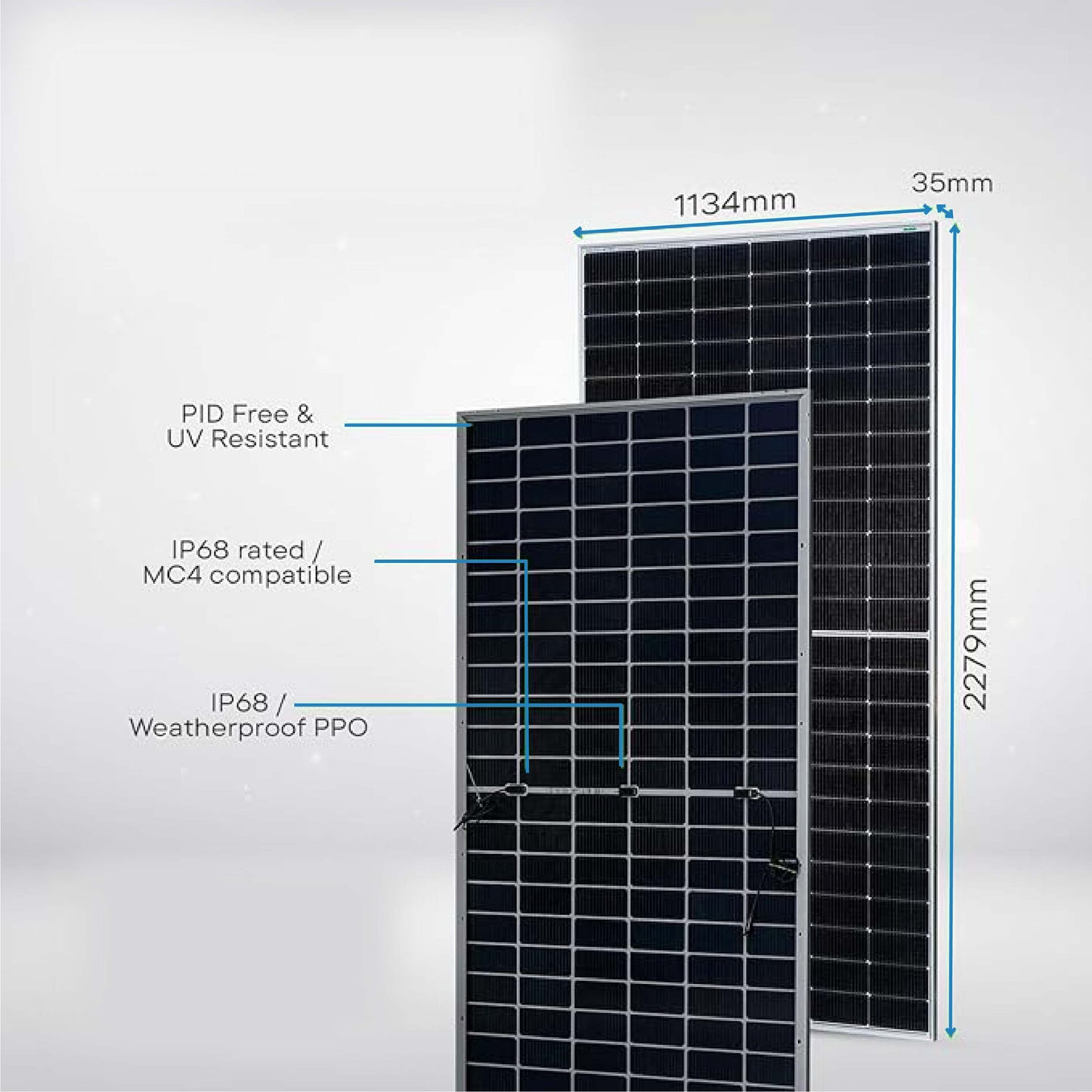 600W Bifacial N-Type TOPCon Half-Cut Solar Panel (Pack of 2) – Best Solar Power Solution for Homes & Offices