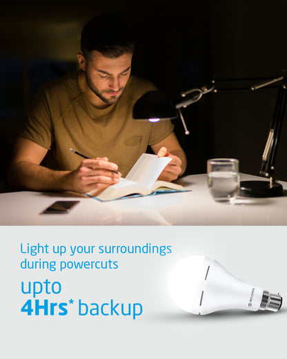 SAARA 9W Emergency Led Bulb – | Battery Operated Inverter Bulb for Home |B22 Charging Bulb, Emergency Led Bulb Rechargable With Upto 4 Hrs. Backup | For Home,Office,Hospital – Cool White,6500K