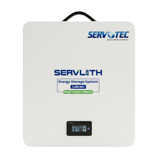 SERVLITH 12.8V/100Ah Solar Lithium Battery | High Performance Lithium Battery | 60-Month Warranty