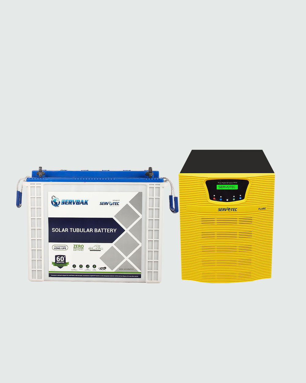 Solar PCU 1kW + 150AH Tubular Battery + Solar Panel 2 Pcs (345W Solar Combo Set)