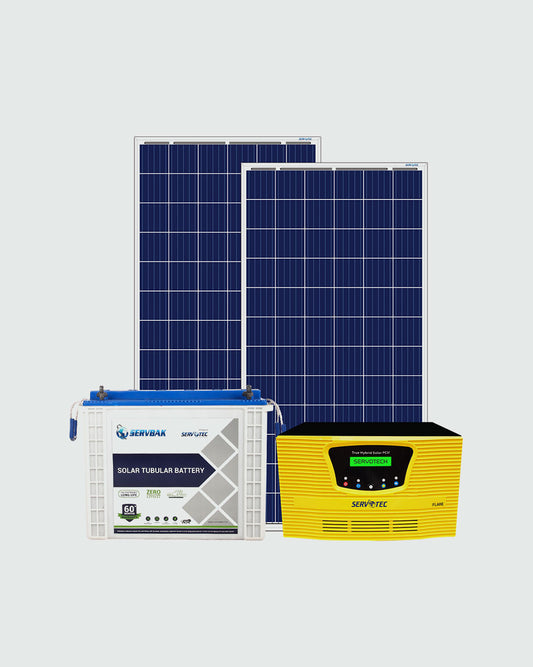 Solar Off Grid Combo | Solar Inverter 1kW MPPT + 150Ah Tubular Battery (1 N) + 335 Watt Poly Solar Panel (2 N)